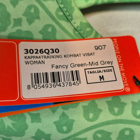 NWT Kappa 4Training Kombat Vibat Green and Grey Tank Top - Picture 5 of 9